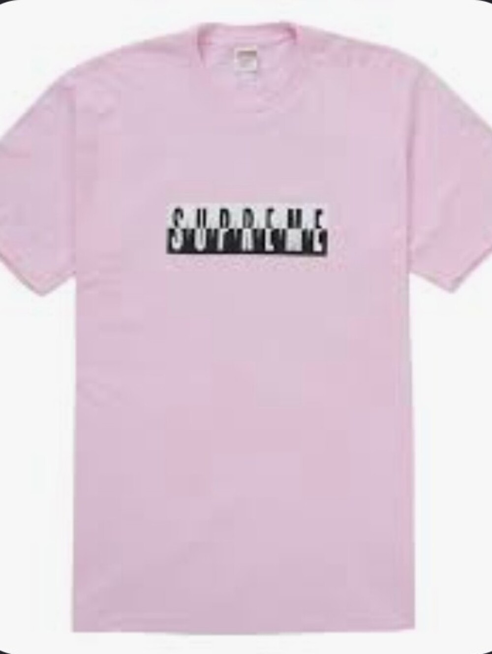 light pink Supreme Split Tee from the Fall/Winter 2025 season